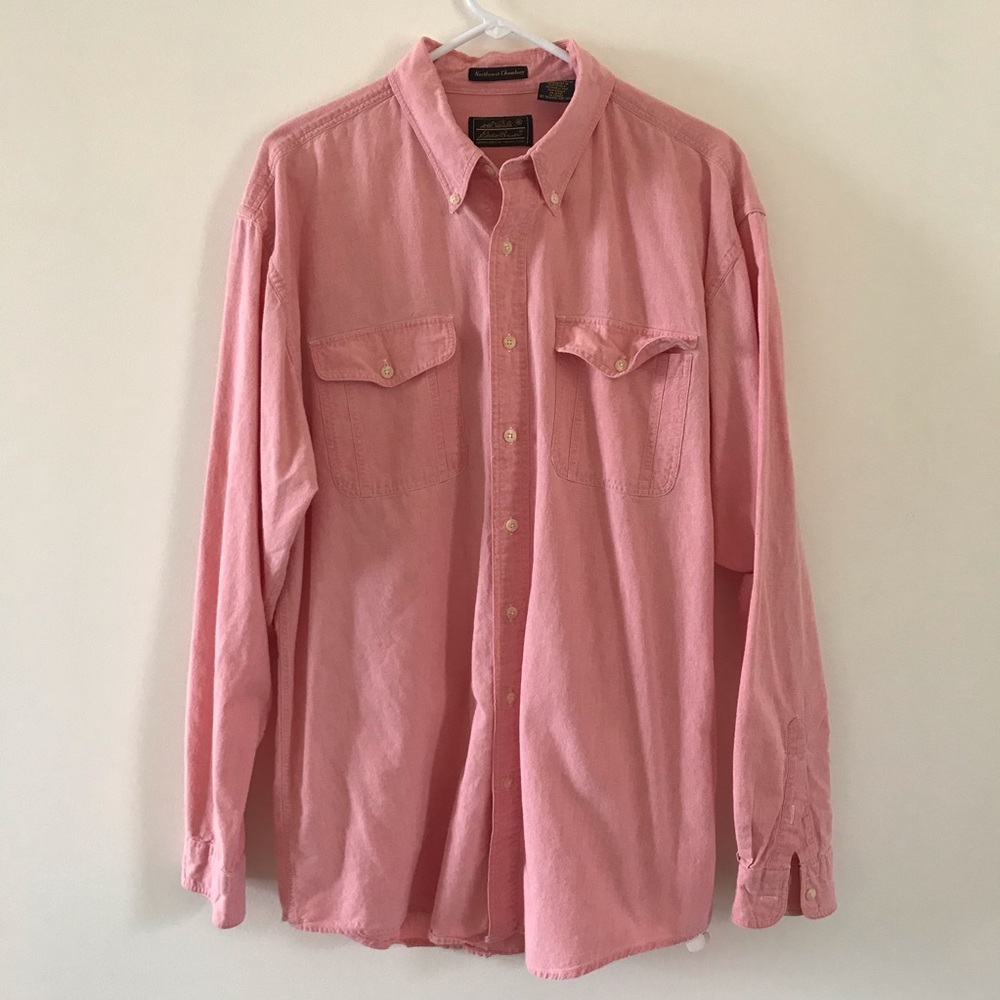 Eddie Bauer Northwest Chambray Button Down XL Tall